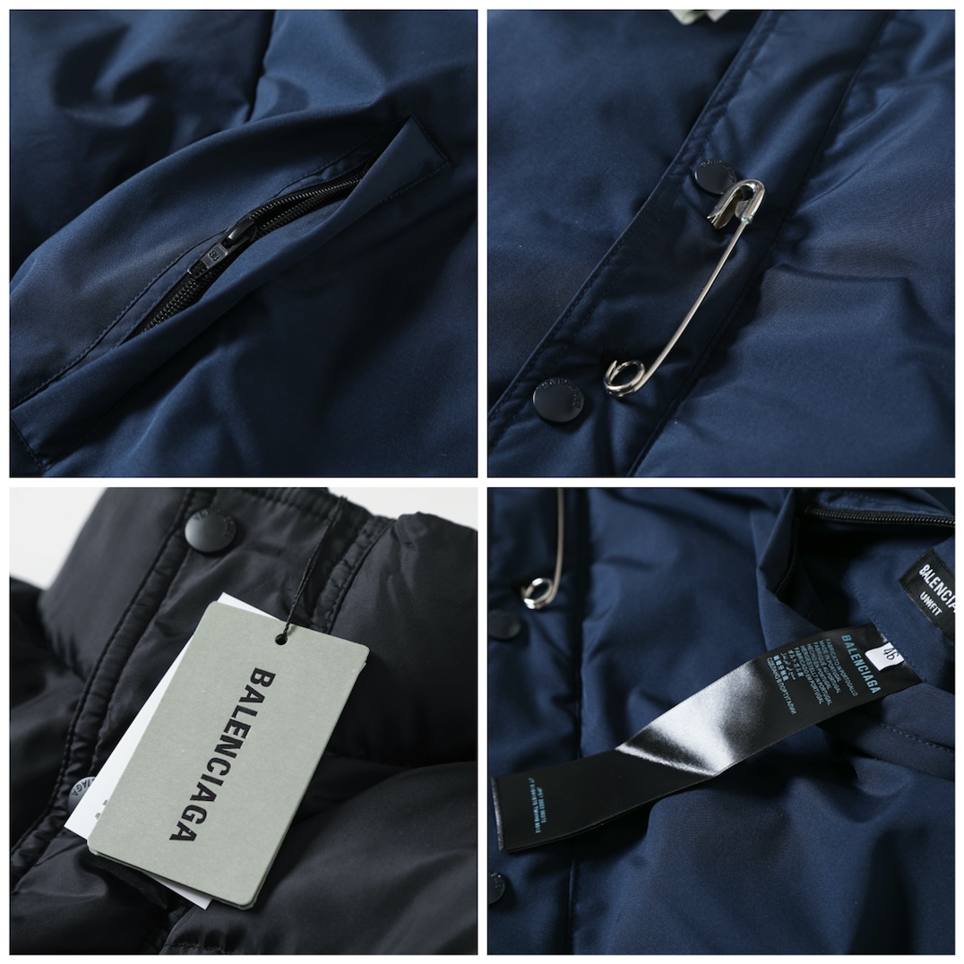BALENCIAGA バレンシアガ ダウンジャケット ブラック ネイビー 全2色 - 画像 8