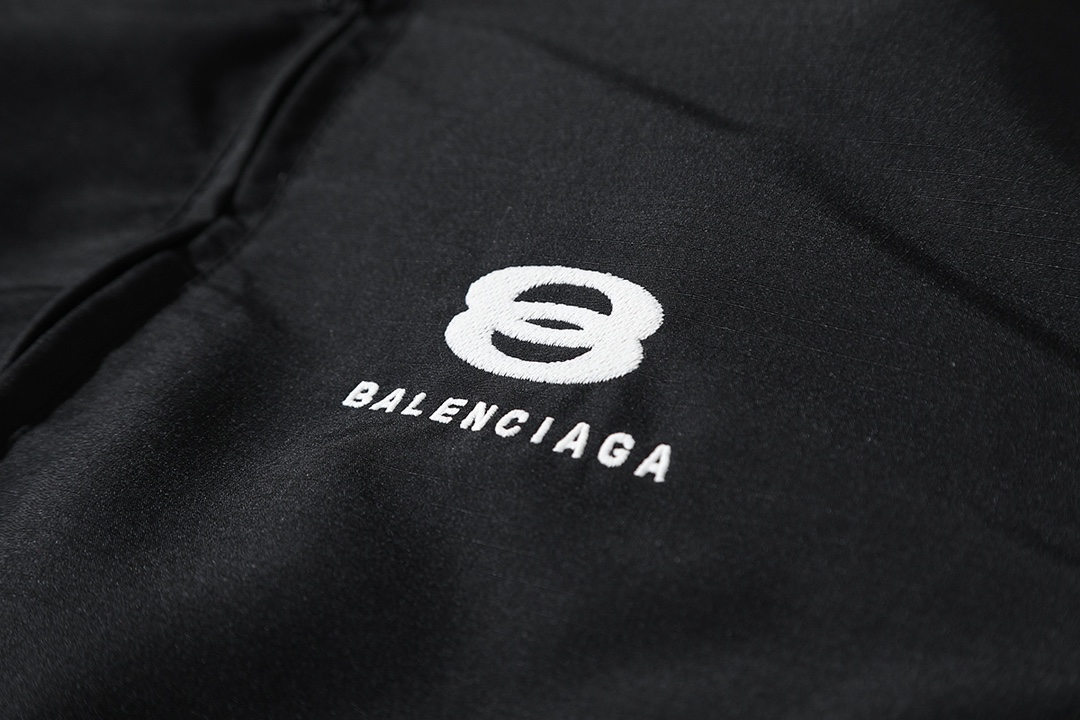 BALENCIAGA バレンシアガ フリースジャケット 本革 ブルゾン 黒色 - 画像 4