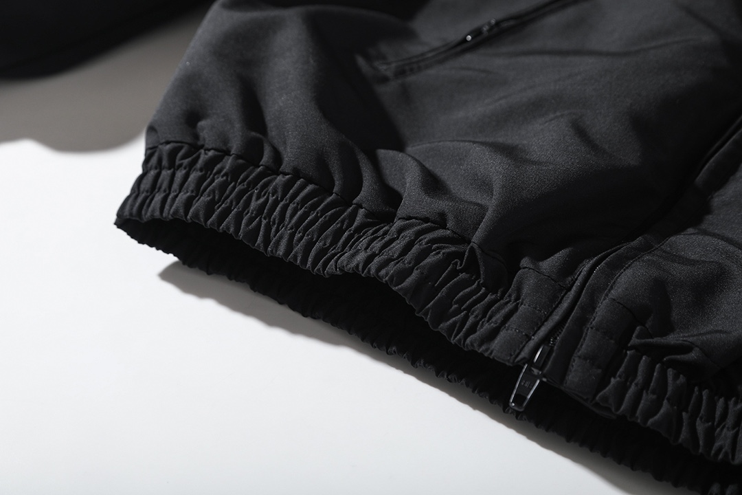 BALENCIAGA バレンシアガ フリースジャケット 本革 ブルゾン 黒色 - 画像 5