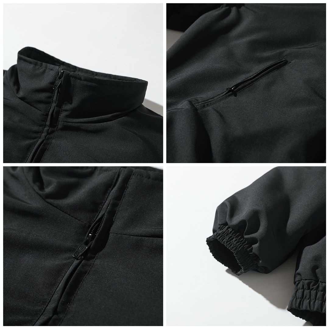 BALENCIAGA バレンシアガ フリースジャケット 本革 ブルゾン 黒色 - 画像 7