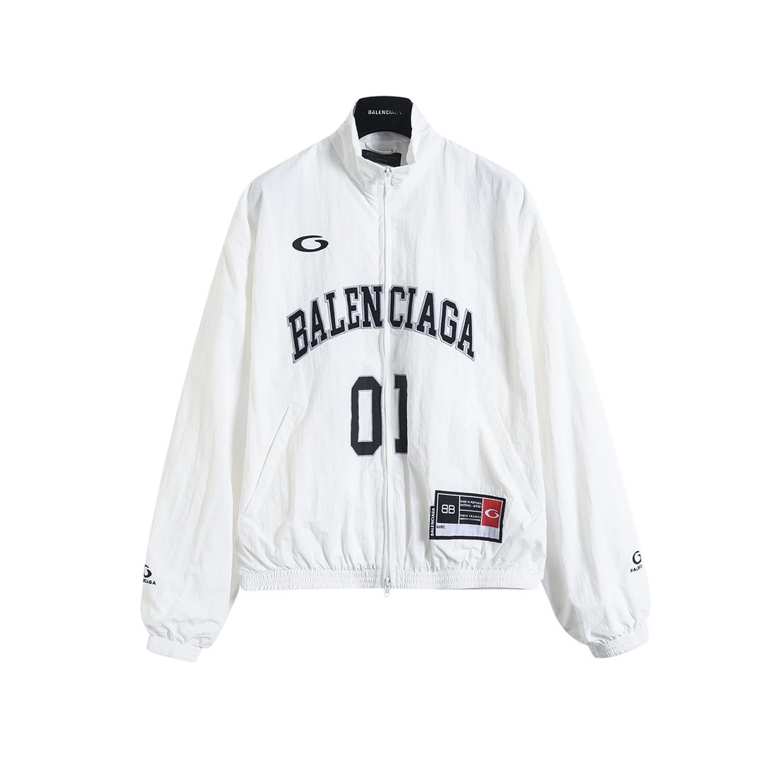 BALENCIAGA バレンシアガ フルジップジャケット 通勤 01 ブラック/ブルー