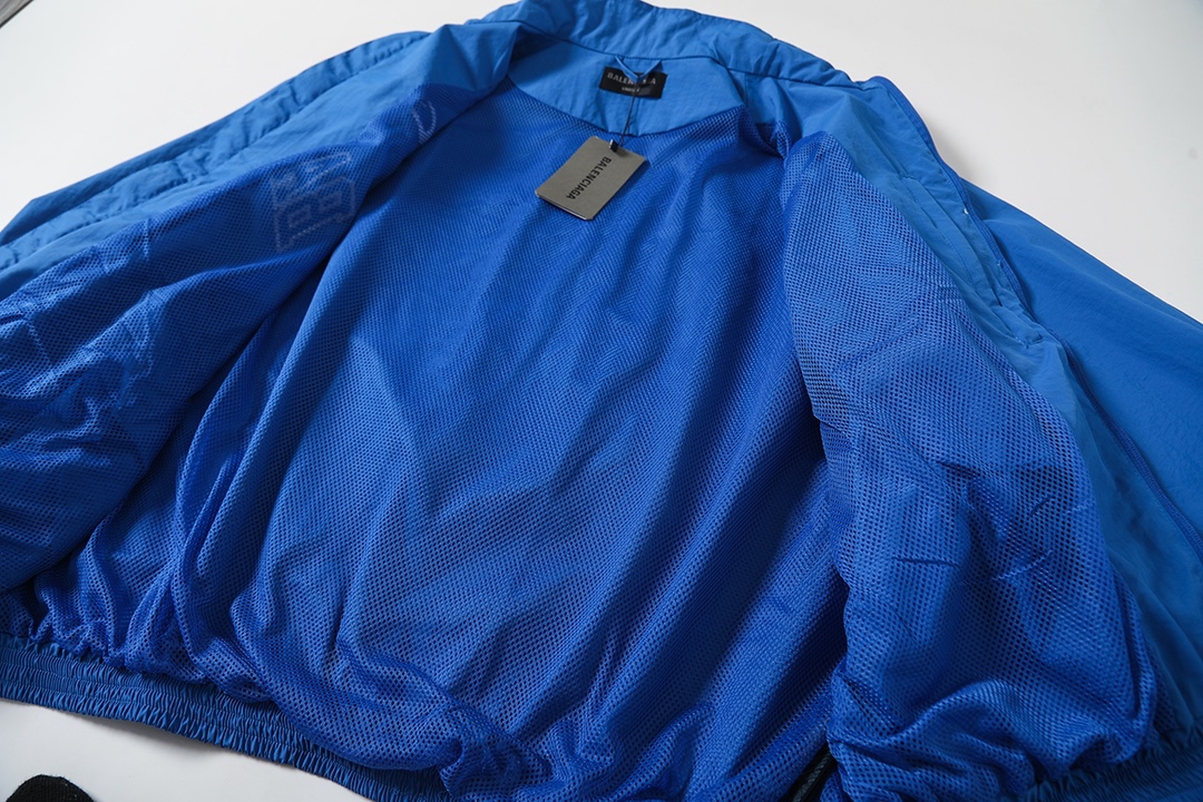 BALENCIAGA バレンシアガ フルジップジャケット 通勤 01 ブラック/ブルー - 画像 5