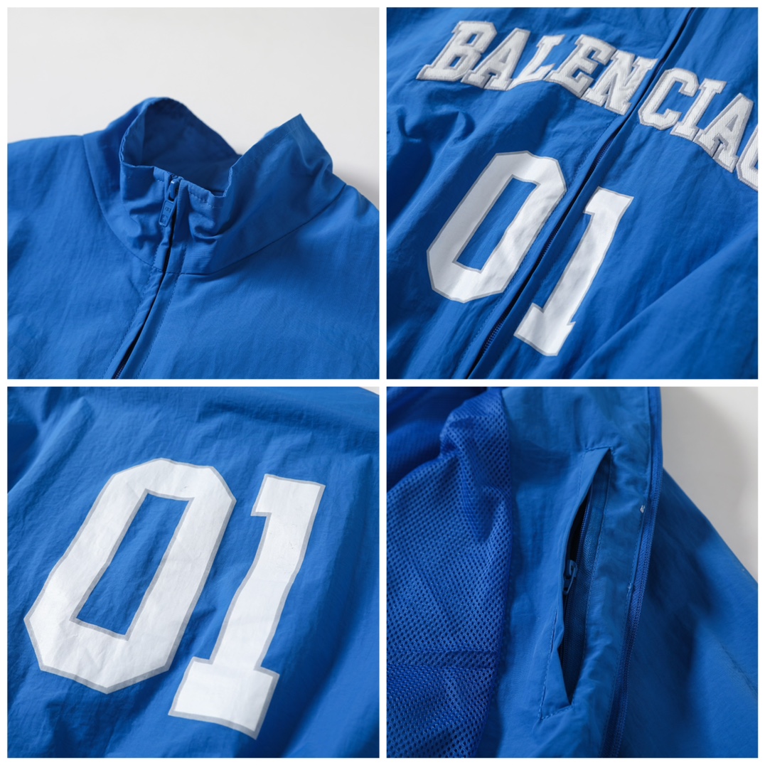 BALENCIAGA バレンシアガ フルジップジャケット 通勤 01 ブラック/ブルー - 画像 6