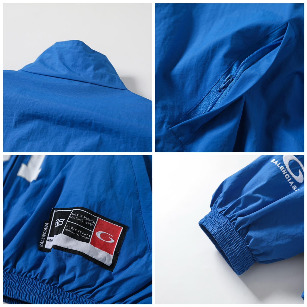 BALENCIAGA バレンシアガ フルジップジャケット 通勤 01 ブラック/ブルー - 画像 7