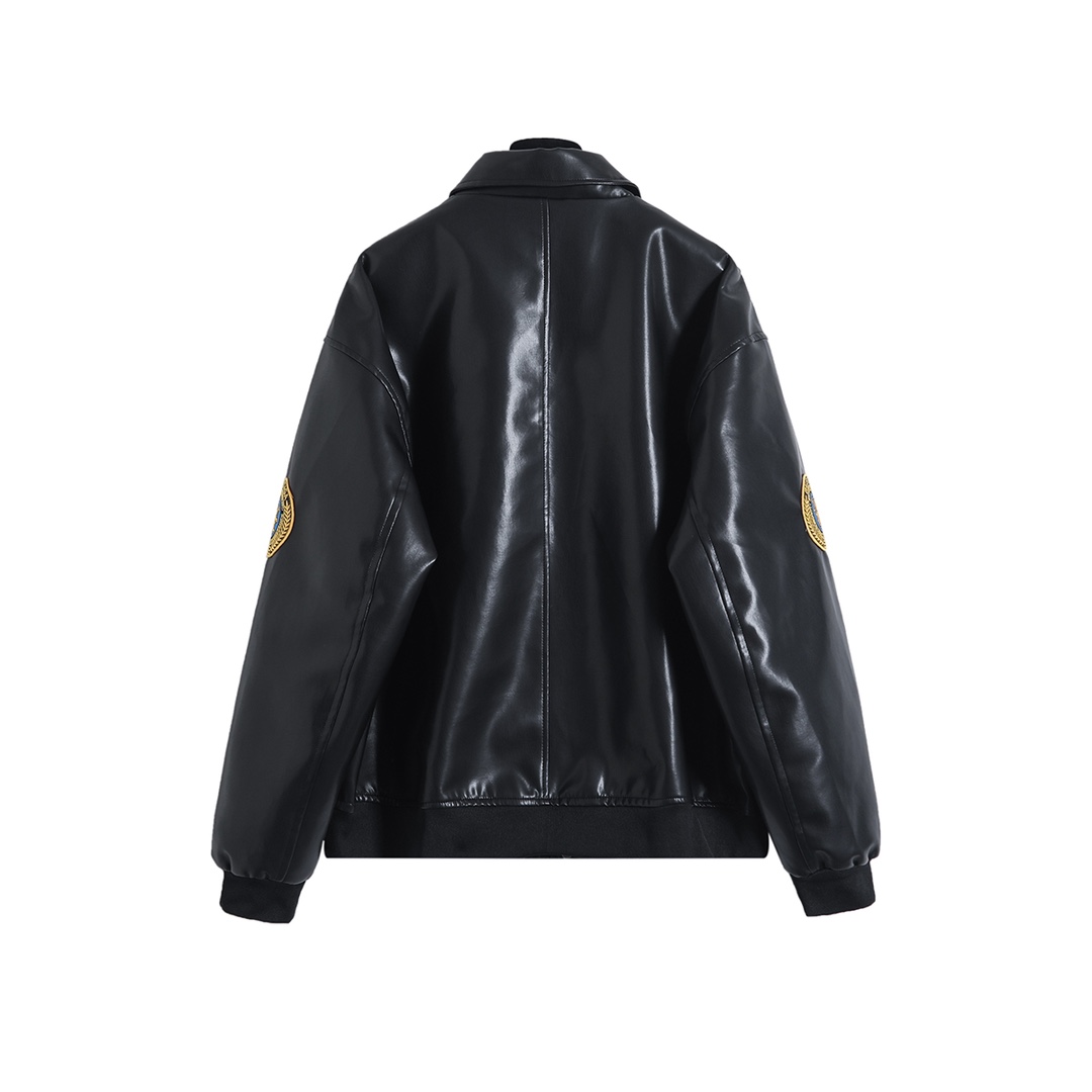 BALENCIAGA バレンシアガ レザー フラップポケット ブルゾン ブラック - 画像 2