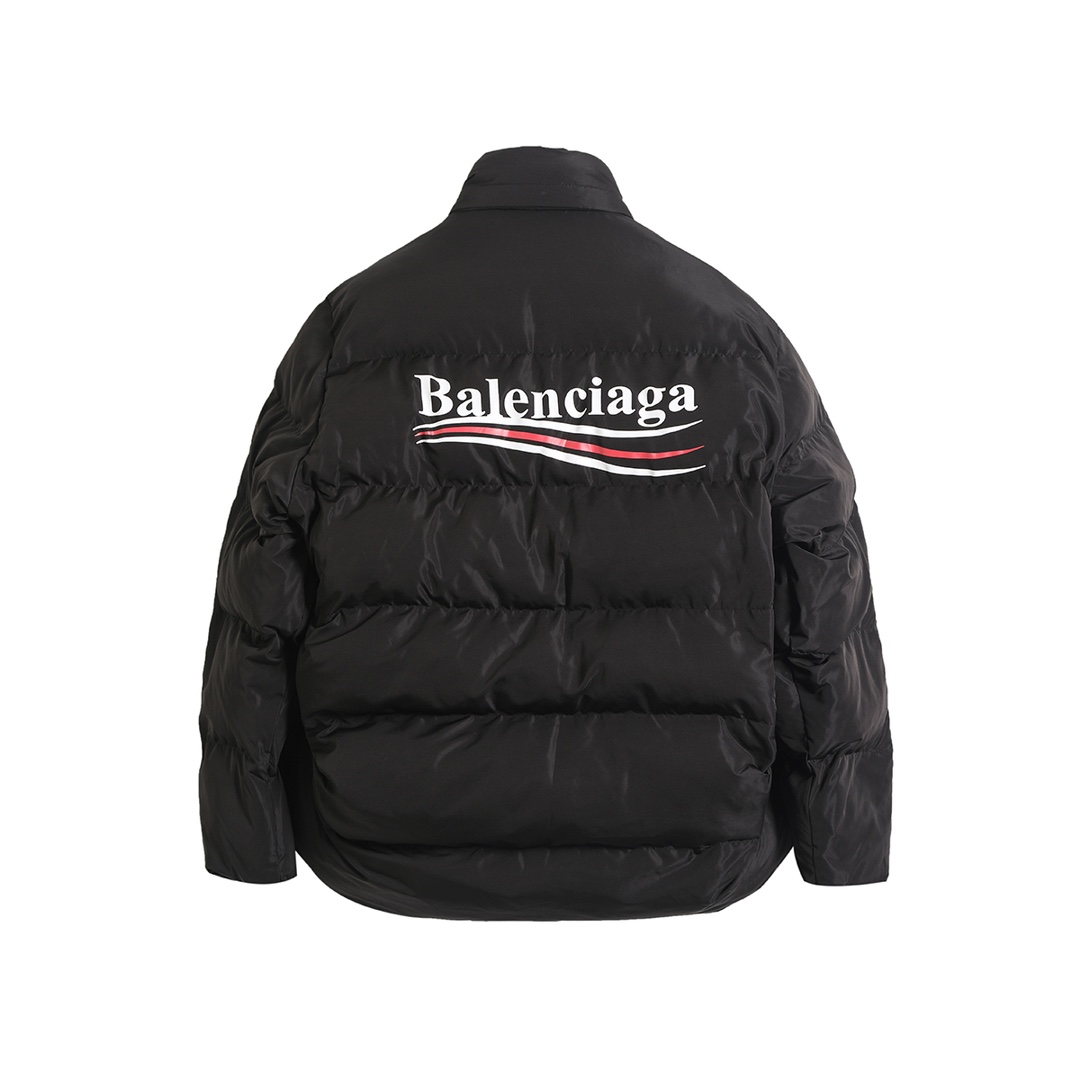 BALENCIAGA バレンシアガ ダウンジャケット 本革 ブラック - 画像 2