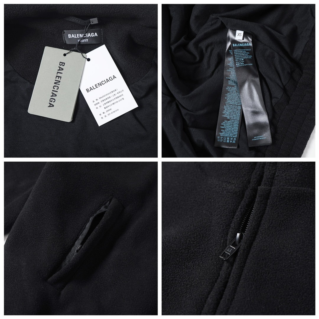 BALenciaga バレンシアガ フルジップスウェット ブラック - 画像 8
