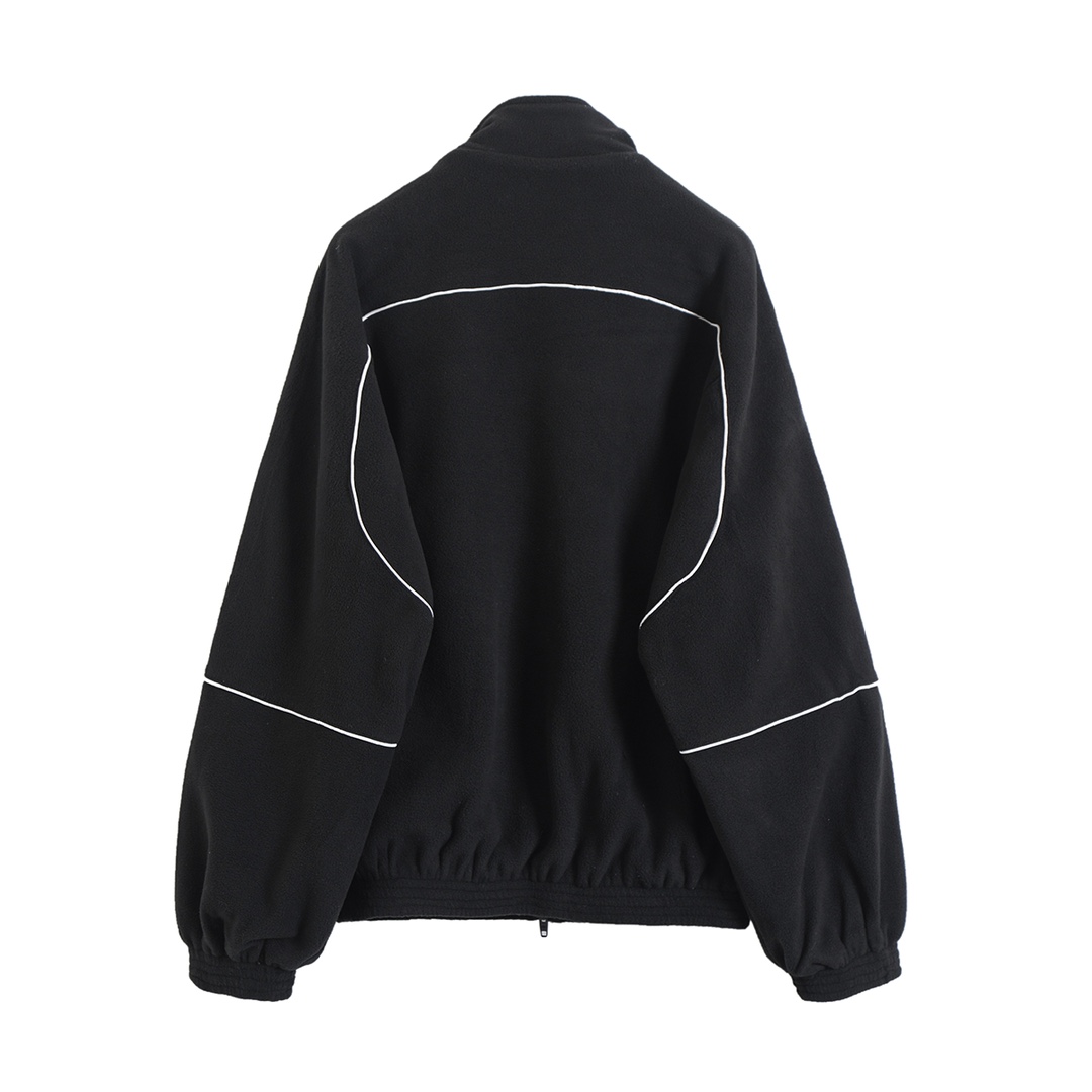 BALENCIAGA バレンシアガ フリースジャケット 本革 ファスナー ブラック - 画像 5