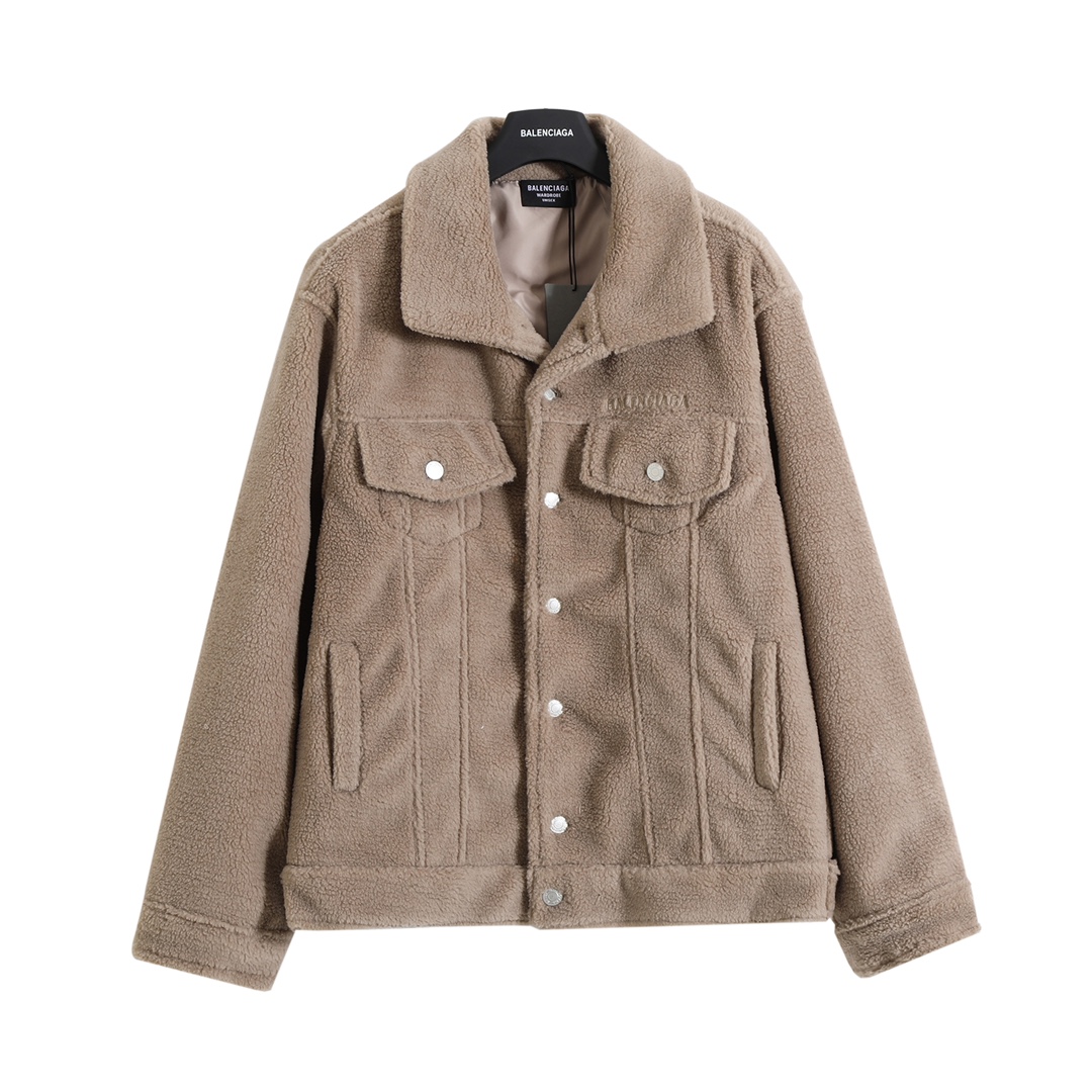 BALENCIAGA バレンシアガ ファー ブルゾン カーキ - 画像 3