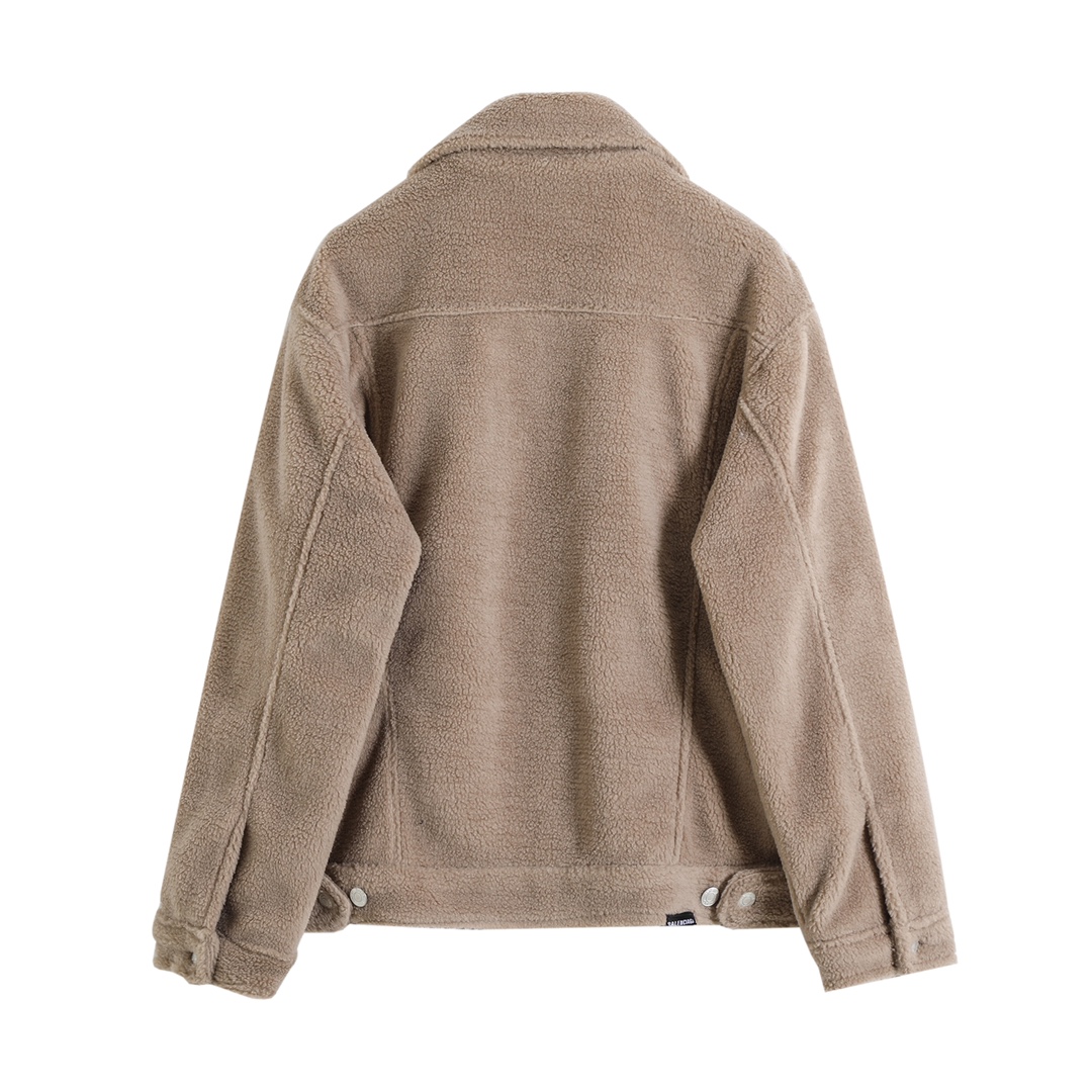 BALENCIAGA バレンシアガ ファー ブルゾン カーキ - 画像 4
