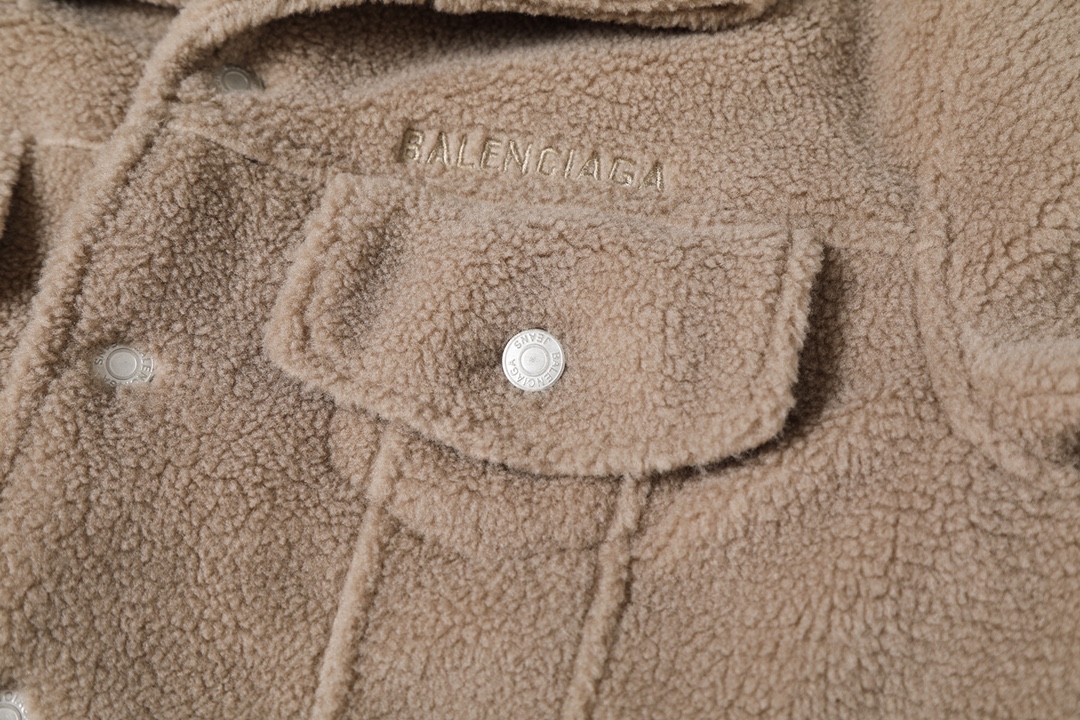 BALENCIAGA バレンシアガ ファー ブルゾン カーキ - 画像 6