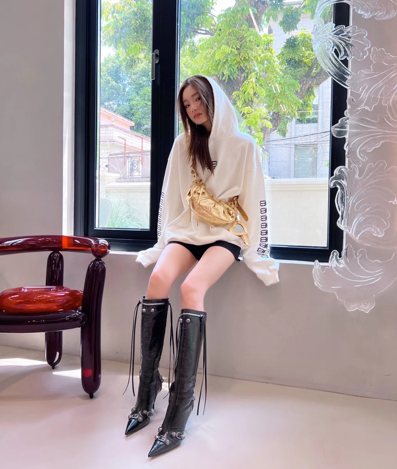 BALENCIAGA バレンシアガ フード付きスweatshirt ファッション ブランドロゴ 全2色 - 画像 6