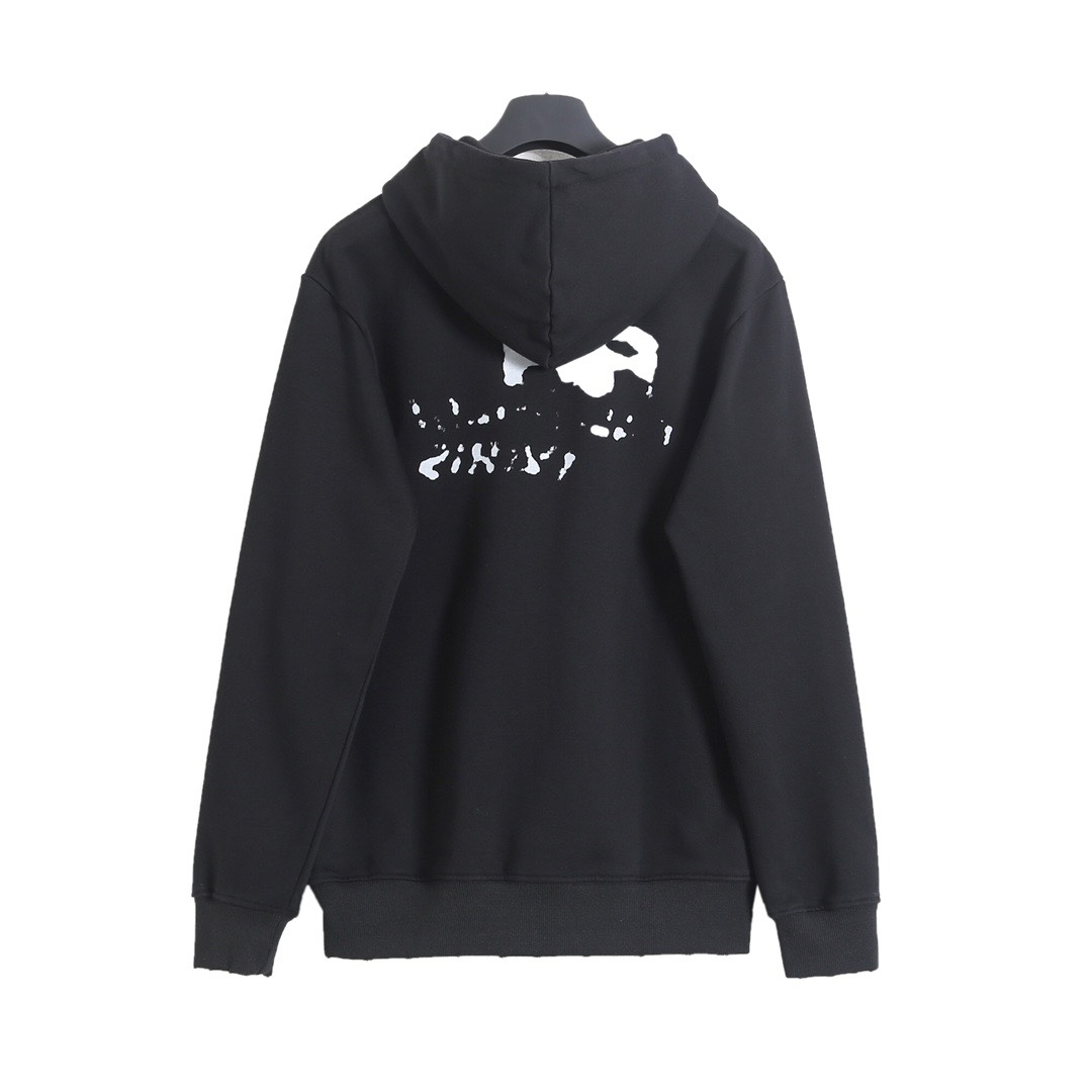 BALENCIAGA バレンシアガ ロゴプリントパーカー 黒/白 全2色 - 画像 6