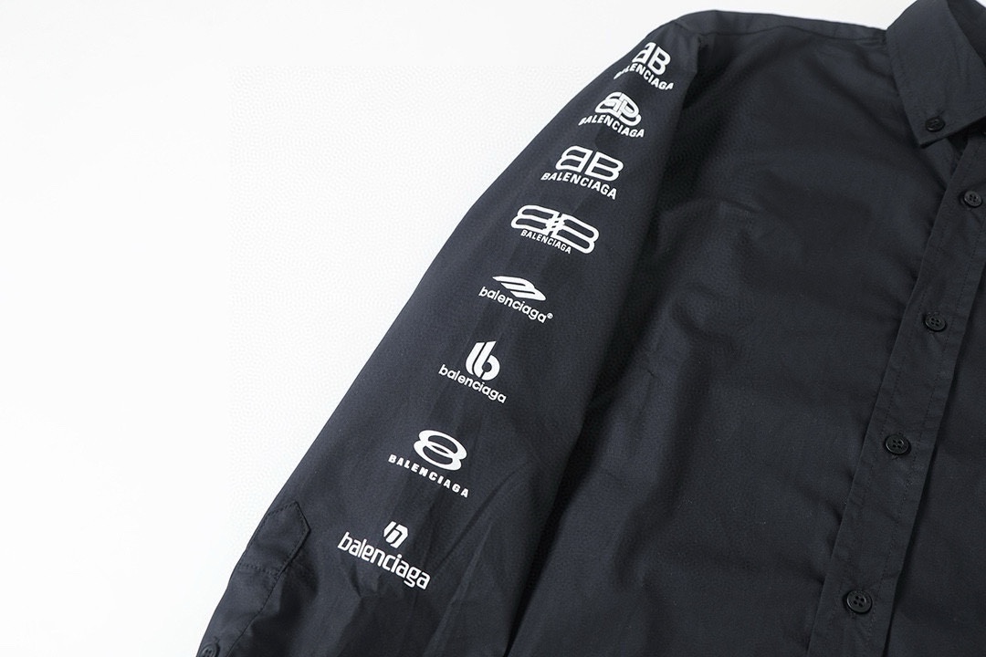 BALENCIAGA バレンシアガ ロゴシャツ ブラック/ホワイト - 画像 5