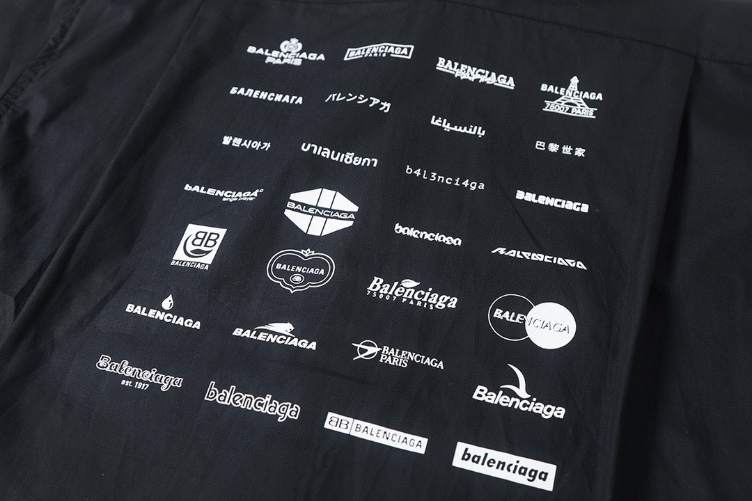 BALENCIAGA バレンシアガ ロゴシャツ ブラック/ホワイト - 画像 6