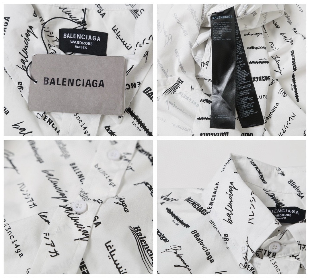 BALENCIAGA バレンシアガ ロゴプリントシャツ 白色 全2色 - 画像 8