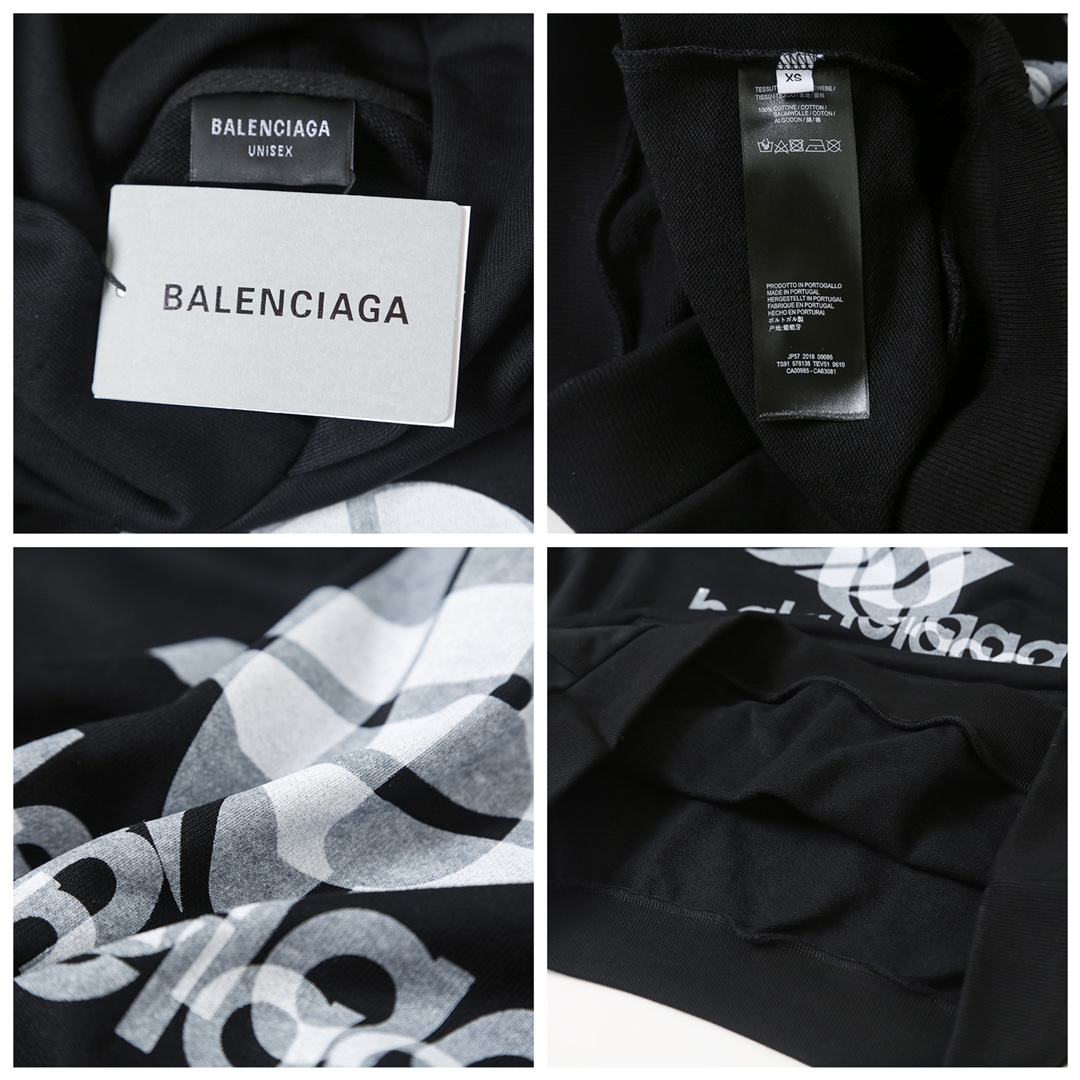 BALENCIAGA バレンシアガ フーディー 本革 ブラック - 画像 7