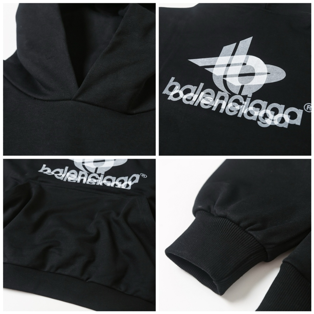 BALENCIAGA バレンシアガ フーディー 本革 ブラック - 画像 8