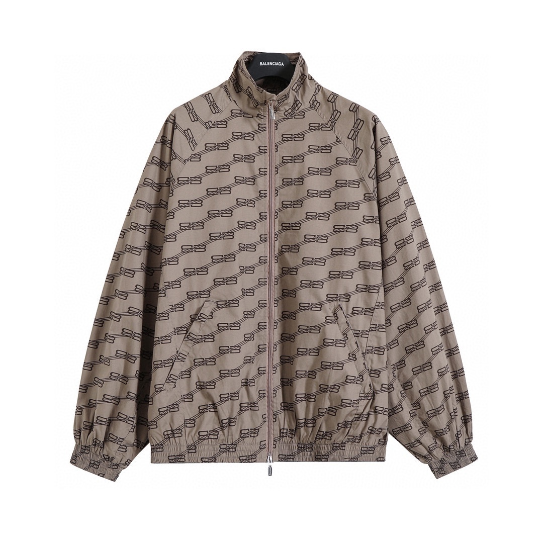 BALENCIAGA バレンシアガ ロゴパーカー 軽量 通勤 ロゴ ファッション グレー 全4色 - 画像 4