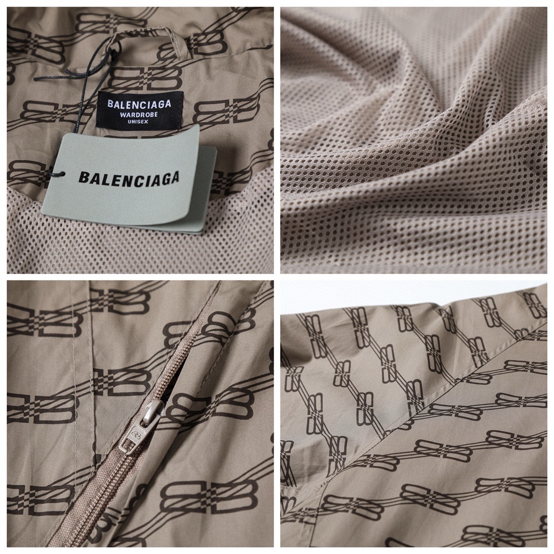 BALENCIAGA バレンシアガ ロゴパーカー 軽量 通勤 ロゴ ファッション グレー 全4色 - 画像 8