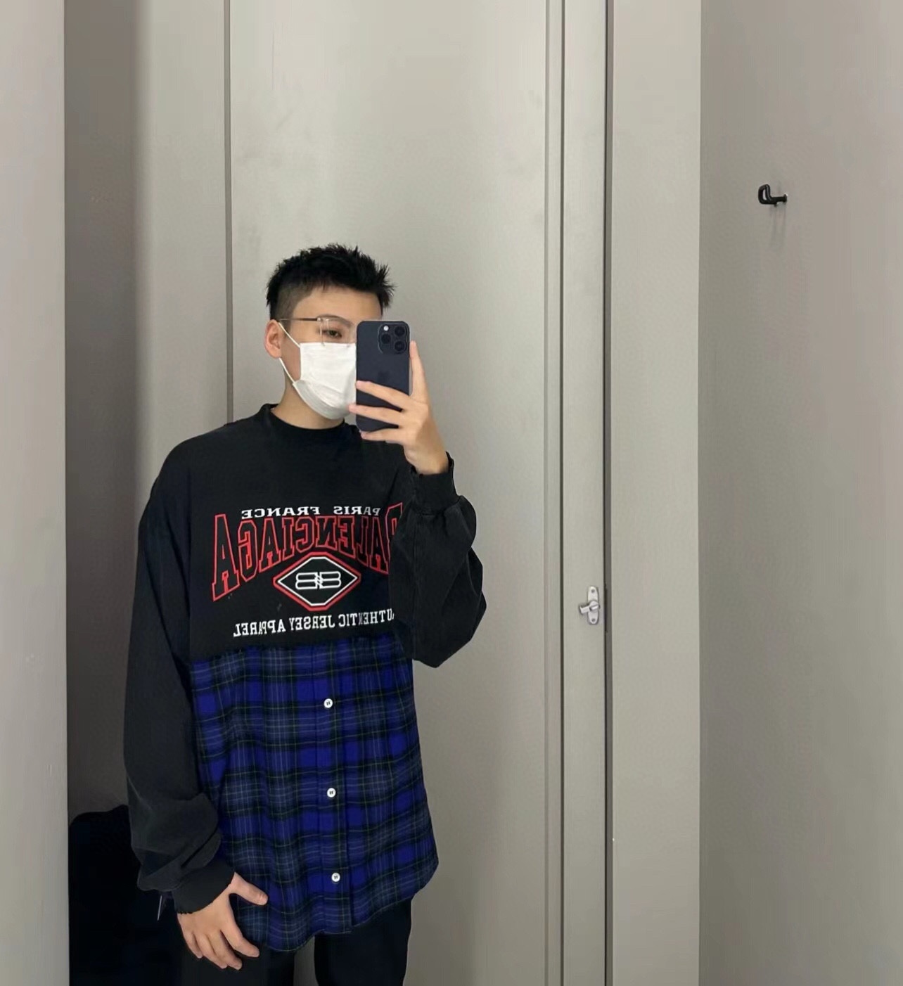 BALENCIAGA バレンシアガ ロンT 本革 ブラック ブルー レディース メンズ 全3色 - 画像 3