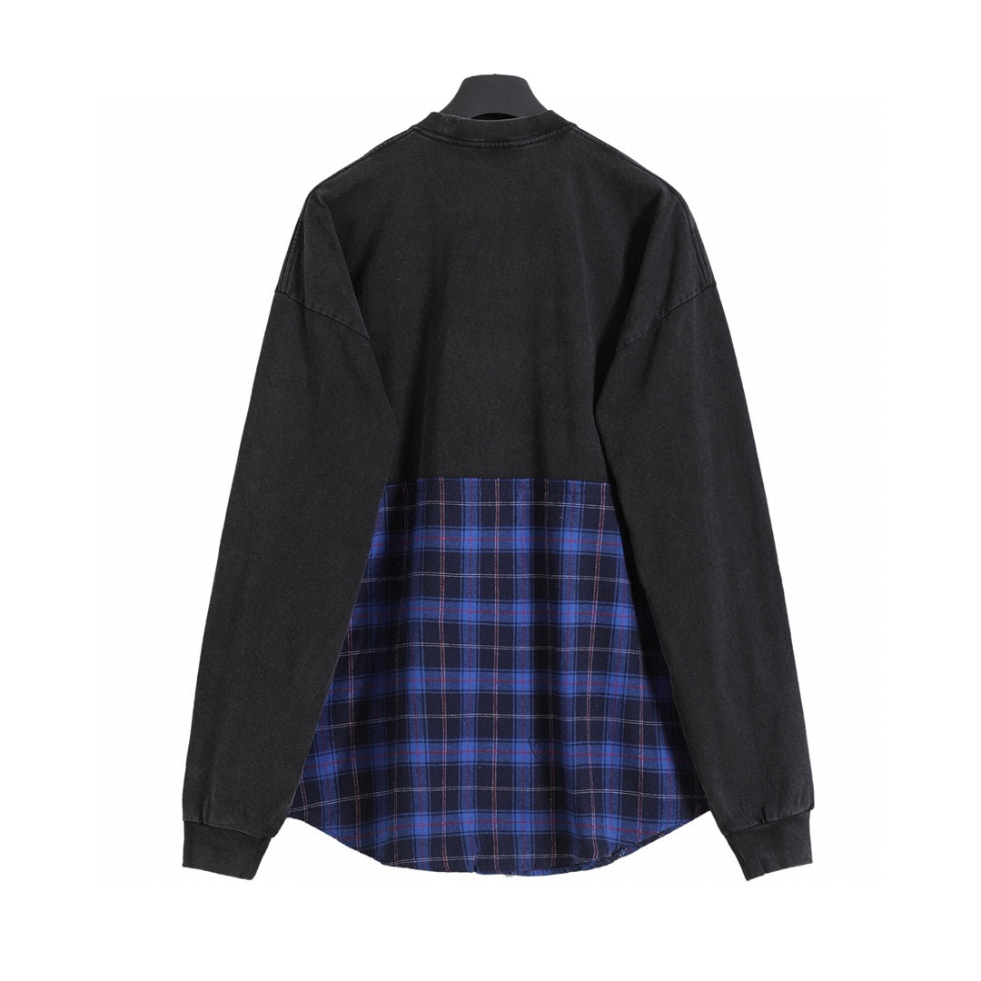 BALENCIAGA バレンシアガ ロンT 本革 ブラック ブルー レディース メンズ 全3色 - 画像 5