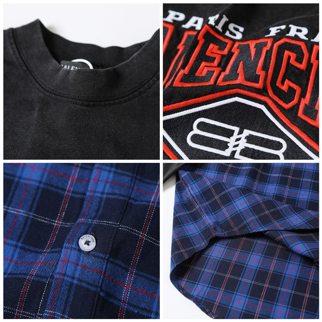 BALENCIAGA バレンシアガ ロンT 本革 ブラック ブルー レディース メンズ 全3色 - 画像 7