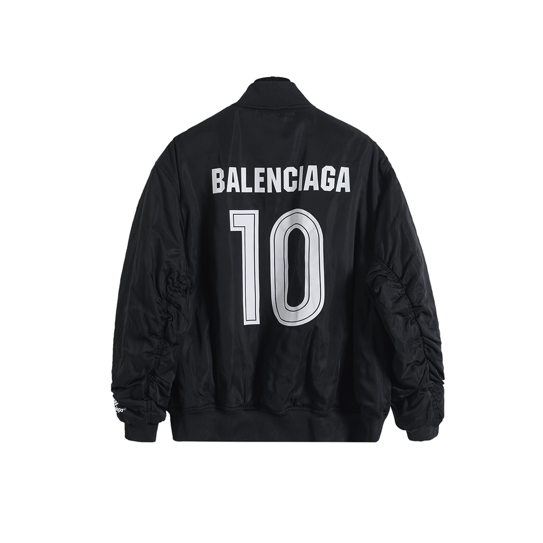 BALENCIAGA バレンシアガ フライトジャケット 本革 ブラック - 画像 2