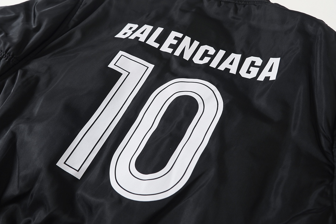 BALENCIAGA バレンシアガ フライトジャケット 本革 ブラック - 画像 4