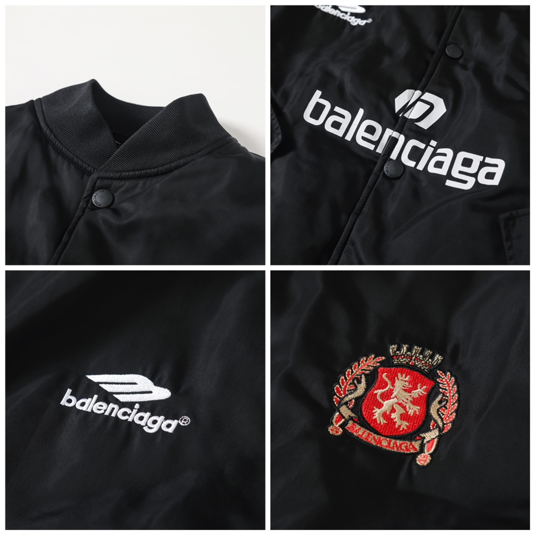BALENCIAGA バレンシアガ フライトジャケット 本革 ブラック - 画像 5