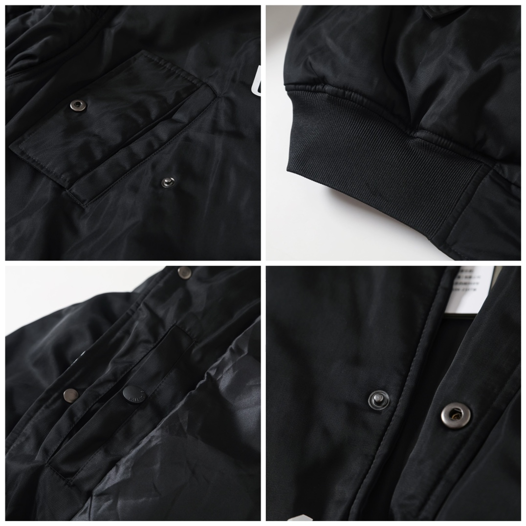 BALENCIAGA バレンシアガ フライトジャケット 本革 ブラック - 画像 7