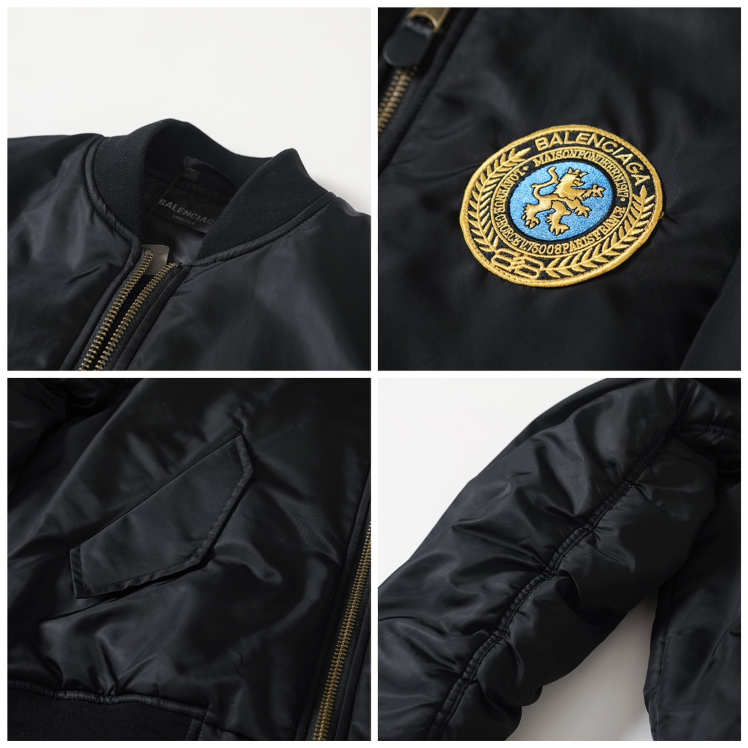 BALENCIAGA バレンシアガ フライトジャケット 黒/紫 全2色 - 画像 6