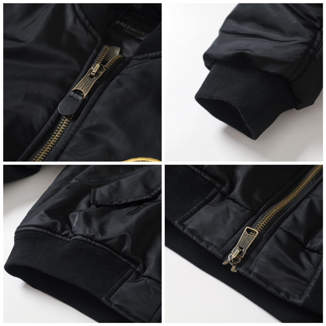 BALENCIAGA バレンシアガ フライトジャケット 黒/紫 全2色 - 画像 7