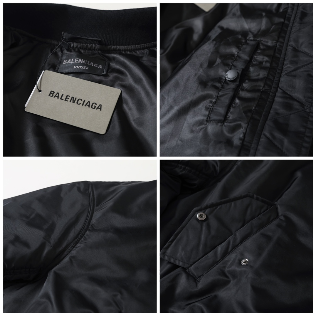 BALENCIAGA バレンシアガ フライトジャケット 黒/紫 全2色 - 画像 8
