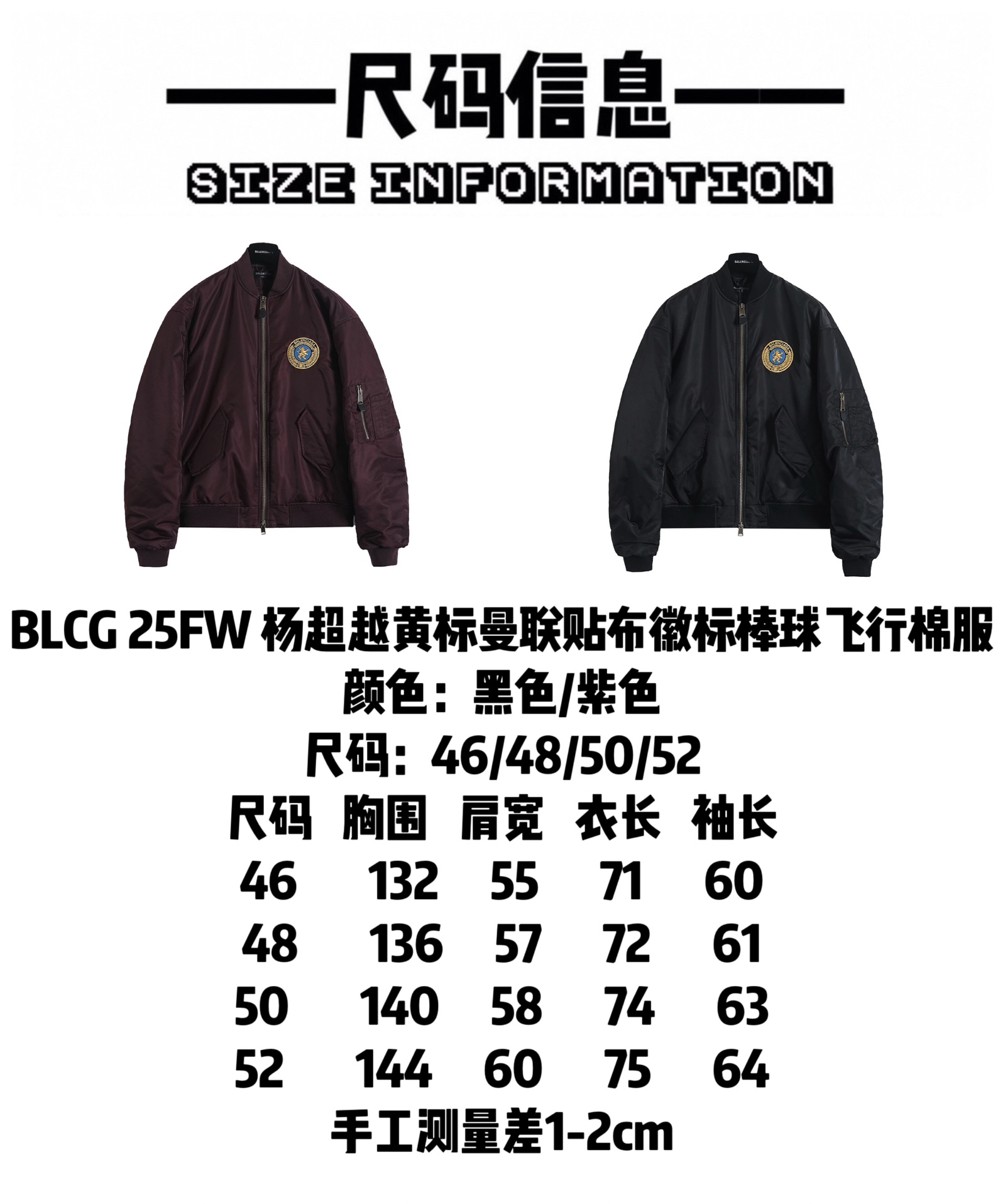 BALENCIAGA バレンシアガ フライトジャケット 黒/紫 全2色 - 画像 9