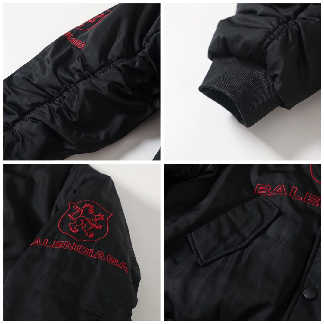 BALENCIAGA バレンシアガ フライトジャケット レッドライン ブラック - 画像 6