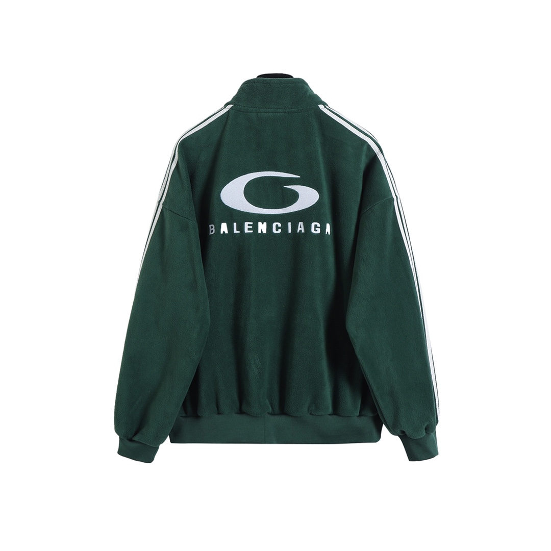 BALENCIAGA バレンシアガ フルジップトラックジャケット 本革 フリース 通勤 全2色 - 画像 4