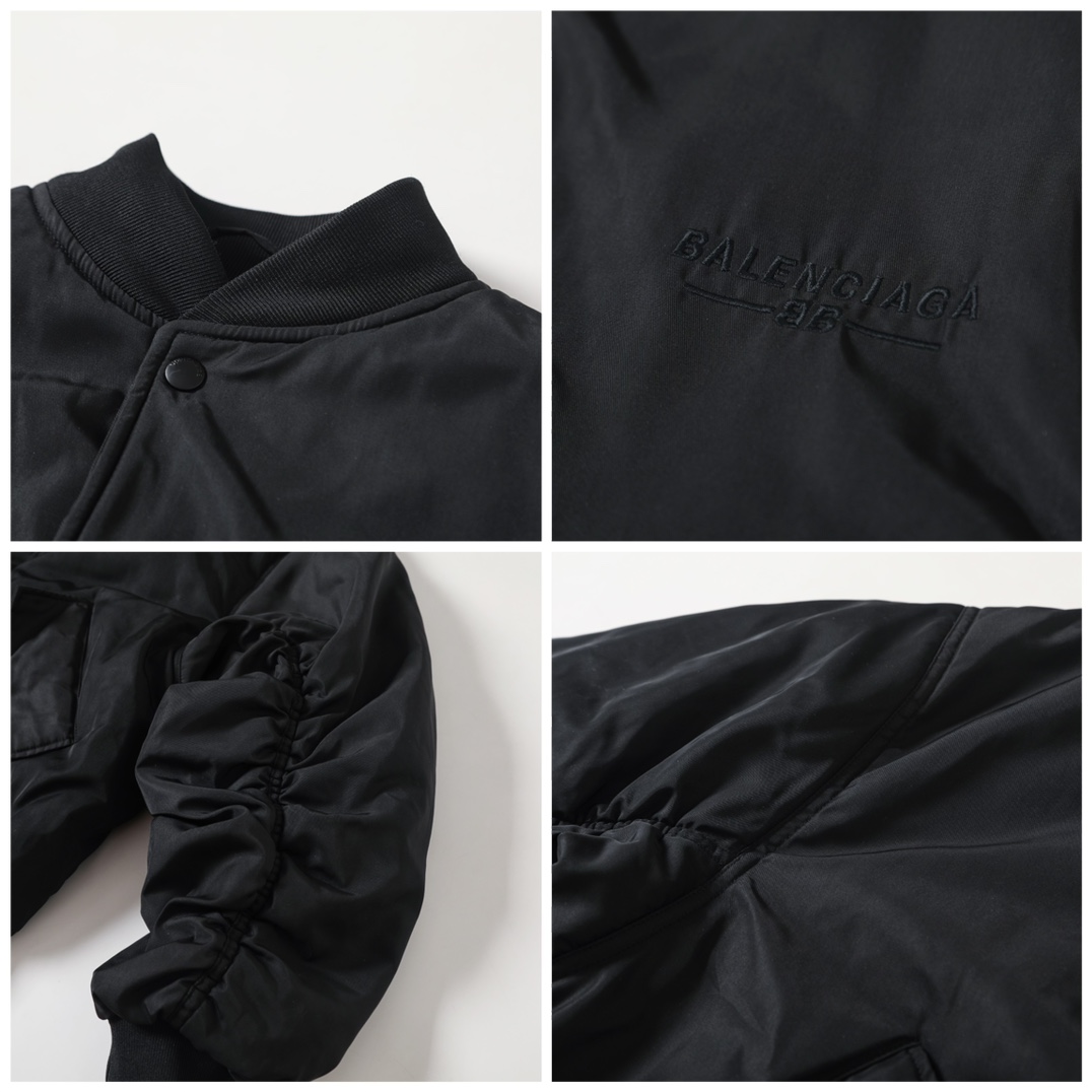 BALENCIAGA バレンシアガ バルエンシアガ フライトジャケット 黒/白 全2色 - 画像 5