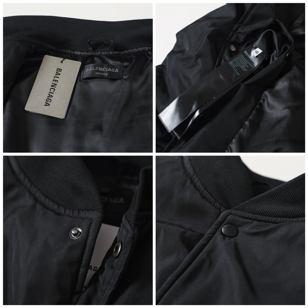 BALENCIAGA バレンシアガ バルエンシアガ フライトジャケット 黒/白 全2色 - 画像 8