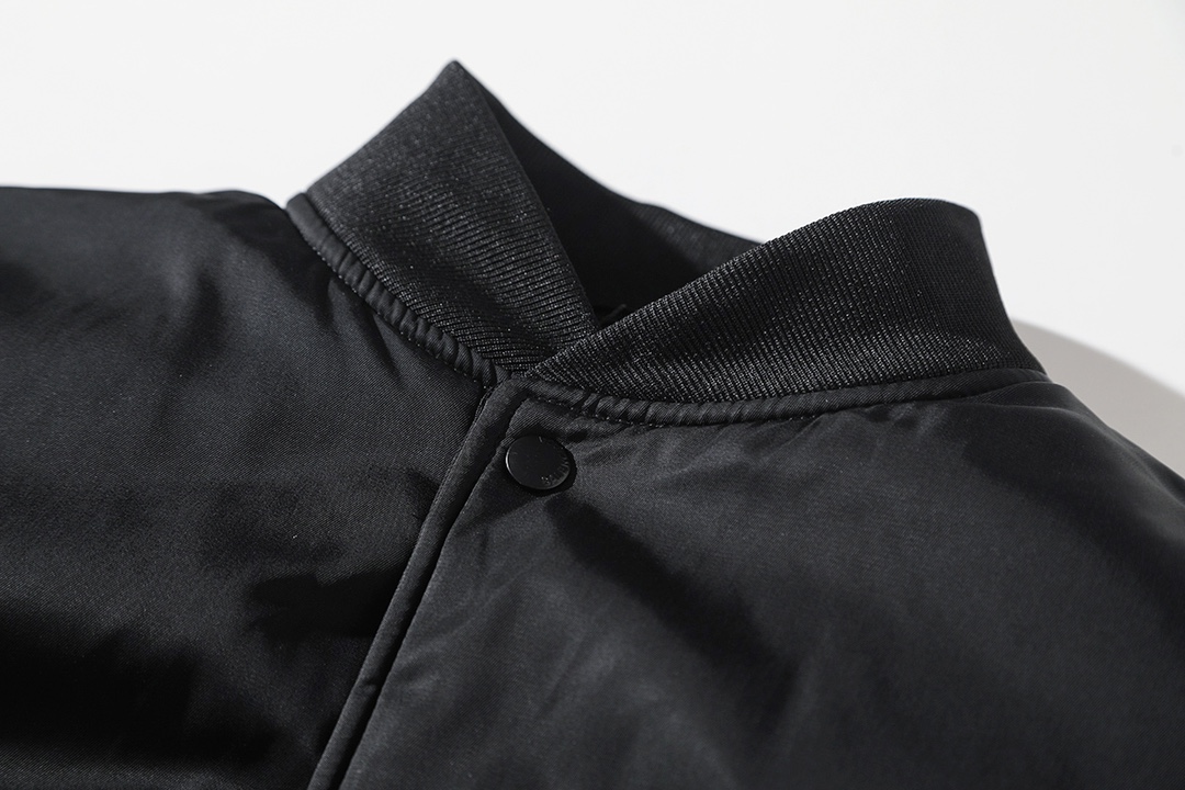 BALENCIAGA バレンシアガ フライトジャケット リブ袖 ブラック - 画像 4