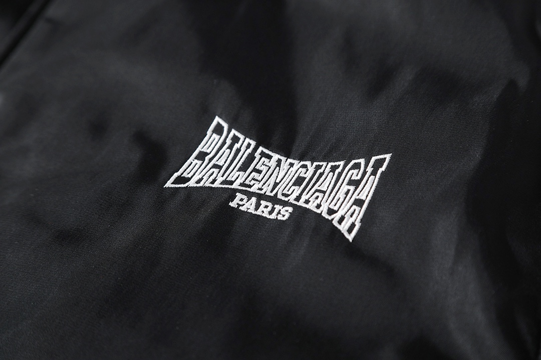 BALENCIAGA バレンシアガ フライトジャケット リブ袖 ブラック - 画像 5