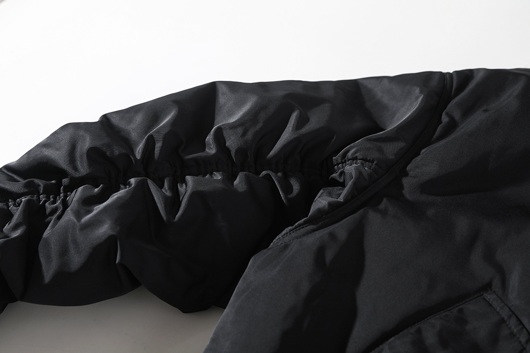 BALENCIAGA バレンシアガ フライトジャケット リブ袖 ブラック - 画像 6