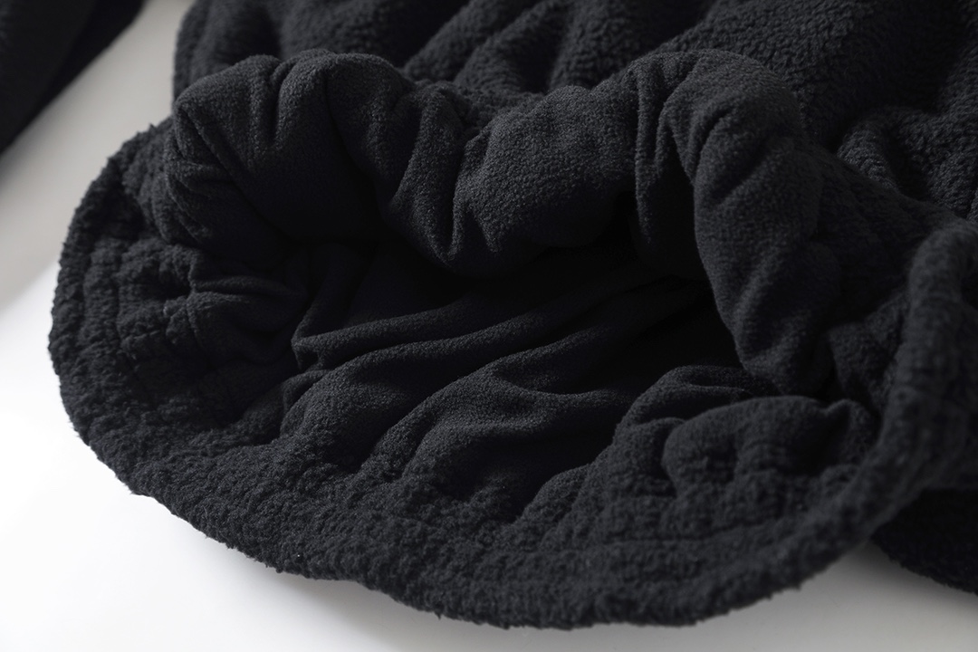 BALENCIAGA バレンシアガ フルーティング フリースパーカー 黒色 - 画像 7