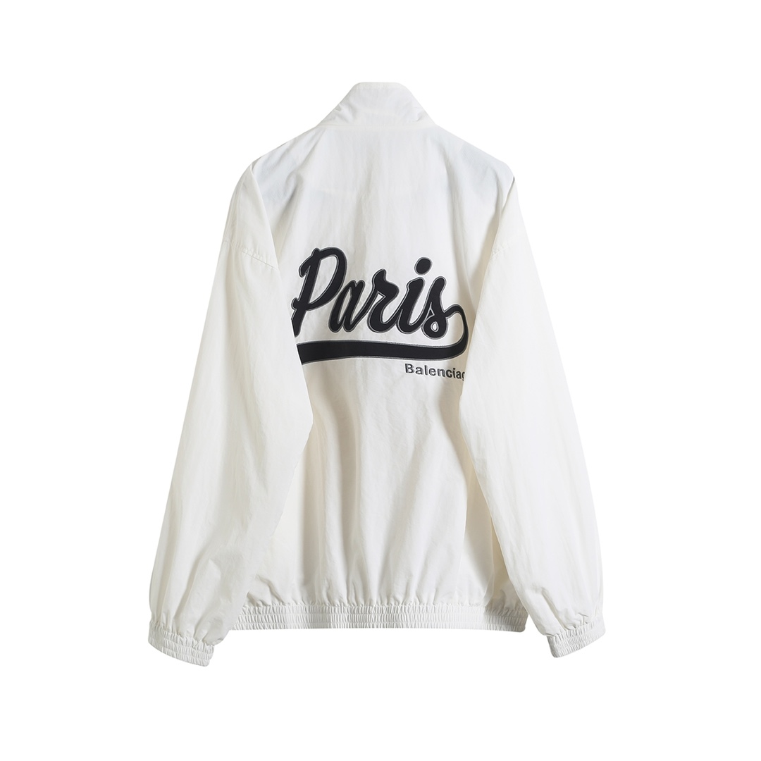 BALENCIAGA バレンシアガ フルジップジャケット パリス刺繍 ブログレ サイズ：46/48/50/52 白色 - 画像 2