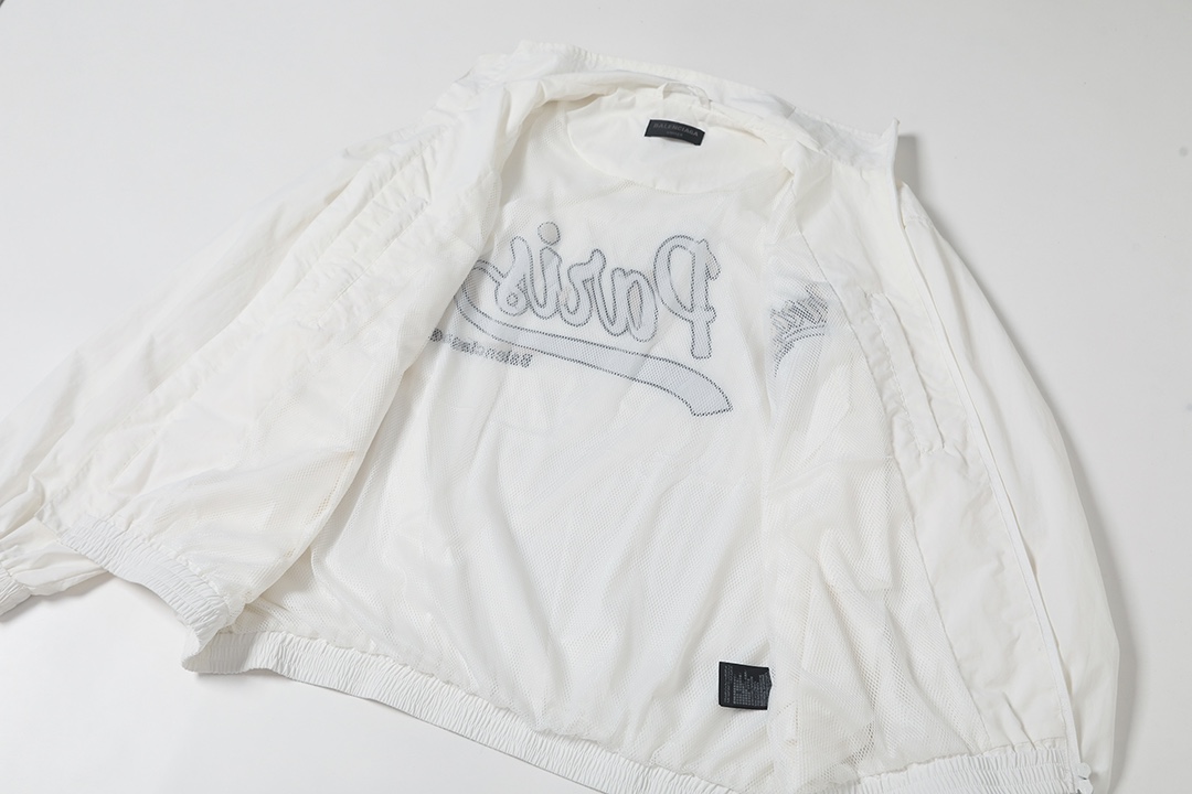 BALENCIAGA バレンシアガ フルジップジャケット パリス刺繍 ブログレ サイズ：46/48/50/52 白色 - 画像 3