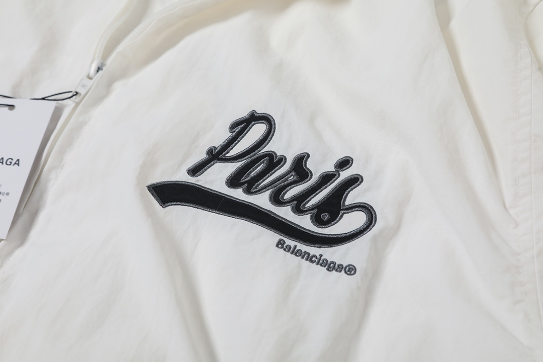 BALENCIAGA バレンシアガ フルジップジャケット パリス刺繍 ブログレ サイズ：46/48/50/52 白色 - 画像 4