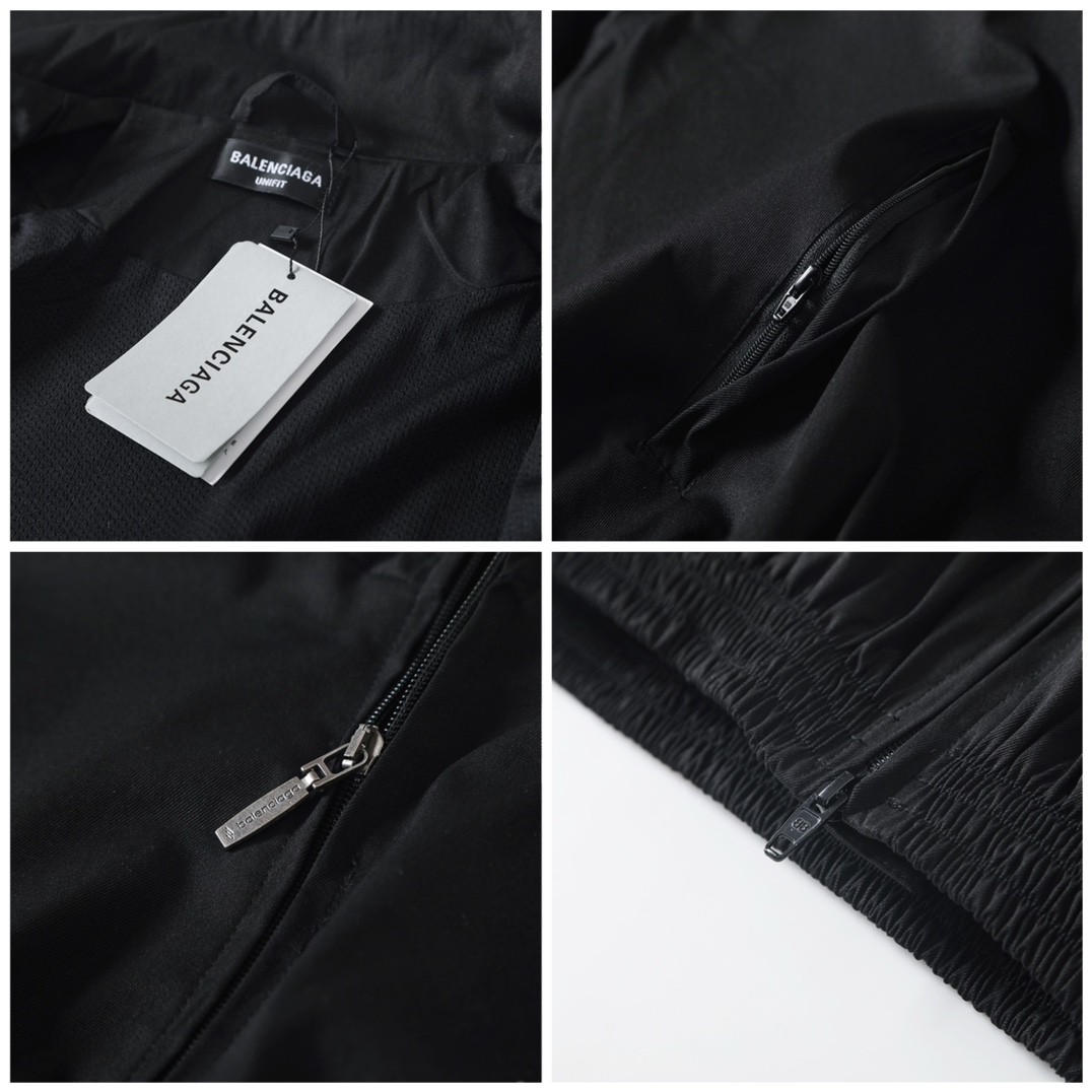 BALENCIAGA バレンシアガ スポーティー フルジップジャケット ブラック - 画像 8