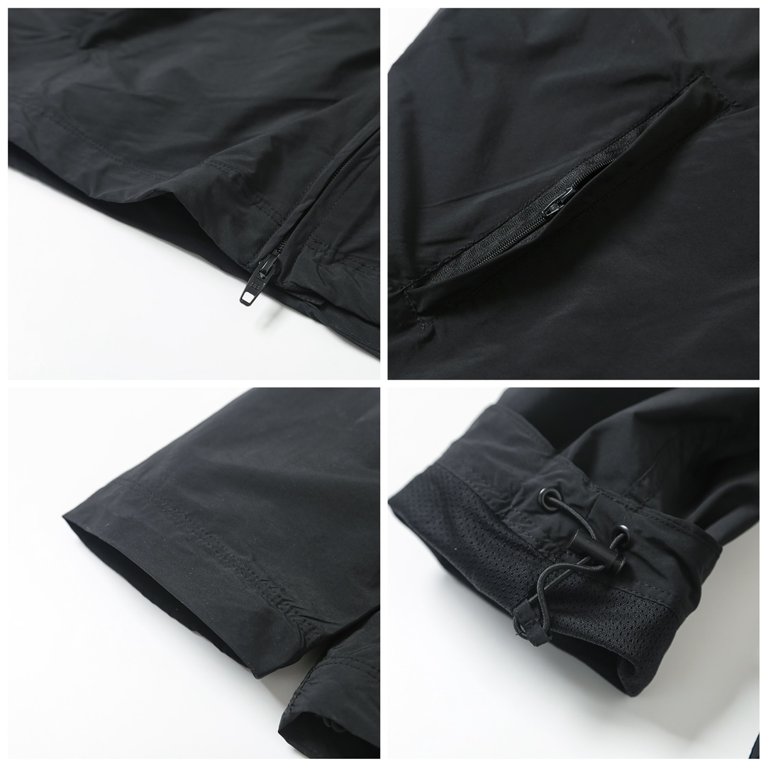 BALENCIAGA バレンシアガ フード付きジャケット 本革 軽量 通勤 通学 ブラック - 画像 7