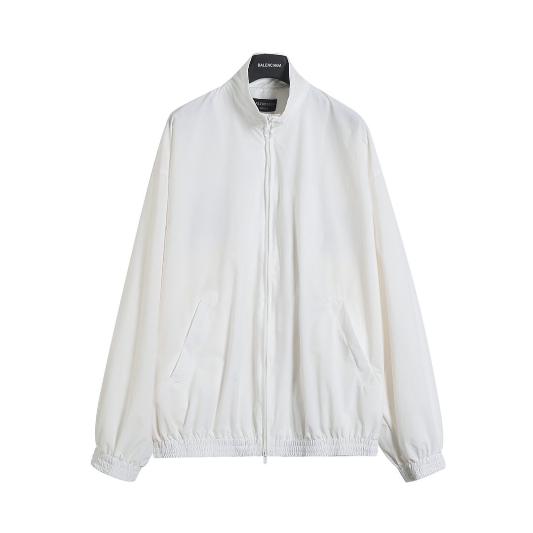 BALENCIAGA バレンシアガ フルジップジャケット フルジップ 黒胶带印花 防水 ブラック 18字