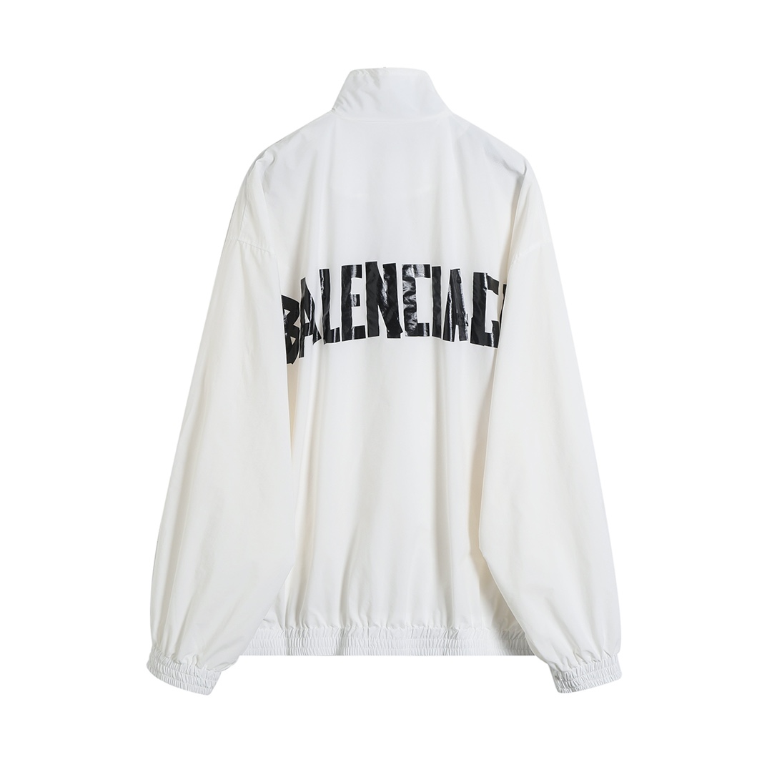 BALENCIAGA バレンシアガ フルジップジャケット フルジップ 黒胶带印花 防水 ブラック 18字 - 画像 2